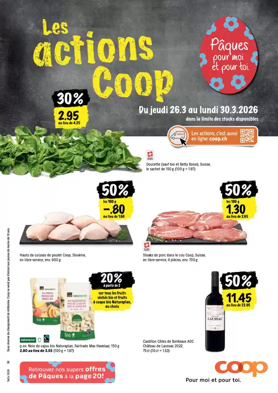 Coop Katalog in Lausanne | Coop reklamblad | 2026-03-26T00:00:00.000Z - 2026-04-01T00:00:00.000Z