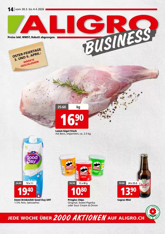 Aligro Katalog in Brugg | Groossi Uswahl a Ängbot | 2026-03-30T00:00:00.000Z - 2026-04-04T00:00:00.000Z