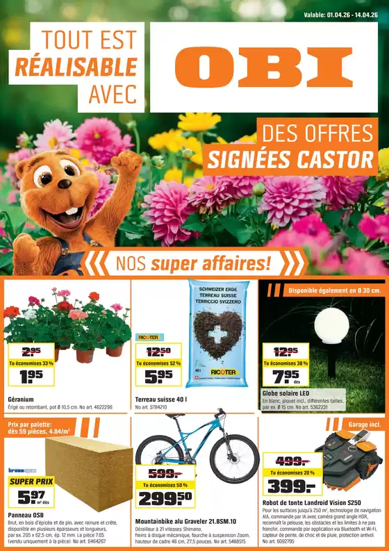 OBI Katalog | TOUT EST RÉALISABLE AVEC OBI | 2026-03-31T00:00:00.000Z - 2026-04-14T00:00:00.000Z