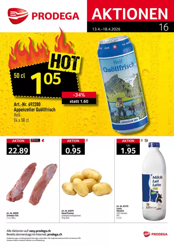 Prodega Katalog in Wettingen | Kw16 agh aktionen d | 2026-04-13T00:00:00.000Z - 2026-04-18T00:00:00.000Z