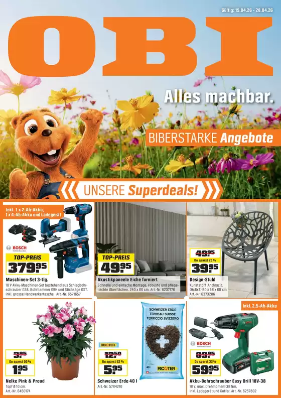 OBI Katalog in Villars-sur-Glâne | ALLES MACHBAR. BIBERSTARKE ANGEBOTE. | 2026-04-14T00:00:00.000Z - 2026-04-28T00:00:00.000Z