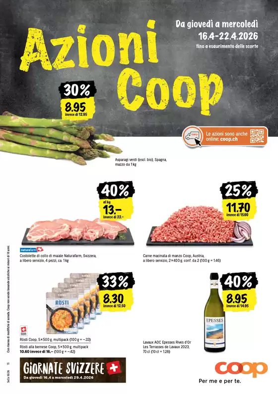 Coop Katalog in Glarus Süd | Rabatt und Aktione | 2026-04-16T00:00:00.000Z - 2026-04-22T00:00:00.000Z