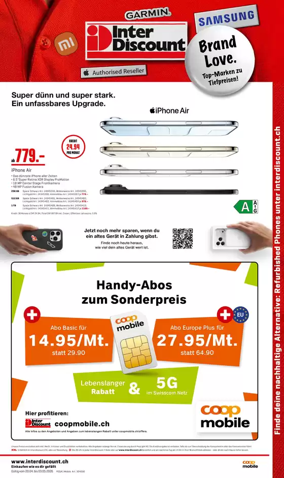 Interdiscount Katalog | Mobile Prospekt - DE | 2026-04-20T00:00:00.000Z - 2026-05-03T00:00:00.000Z