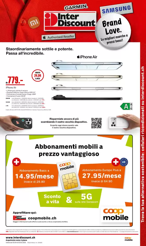 Interdiscount Katalog in Visp | Mobile Prospekt - DE | 2026-04-20T00:00:00.000Z - 2026-05-03T00:00:00.000Z