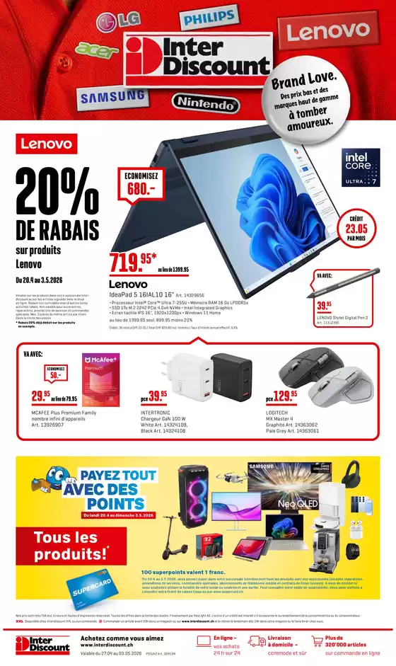 Interdiscount Katalog | Prospectus - FR | 2026-04-27T00:00:00.000Z - 2026-05-03T00:00:00.000Z