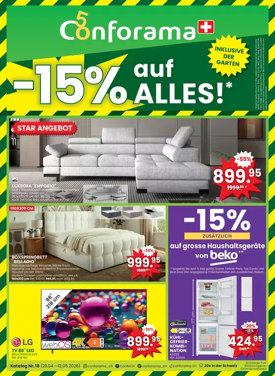 Conforama Katalog | Sonderängbot für Sie | 2026-04-29T00:00:00.000Z - 2026-05-12T00:00:00.000Z