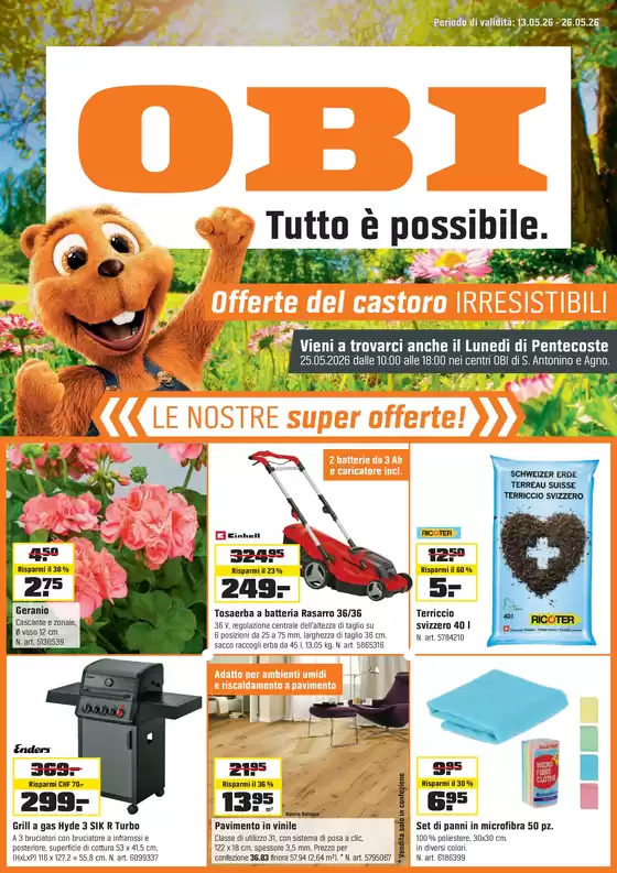 OBI Katalog | TUTTO È POSSIBILE. OFFERTE DEL CASTORO IRRESISTIBILI. | 2026-05-12T00:00:00.000Z - 2026-05-26T00:00:00.000Z
