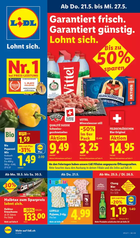 Lidl Katalog in Zug | 21.5. - 27.5. | 2026-05-21T00:00:00.000Z - 2026-05-27T00:00:00.000Z