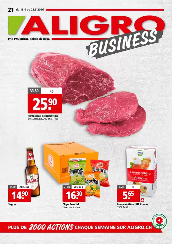 Aligro Katalog in Oftringen | Actions BUSINESS #21 | 2026-05-18T00:00:00.000Z - 2026-05-23T00:00:00.000Z