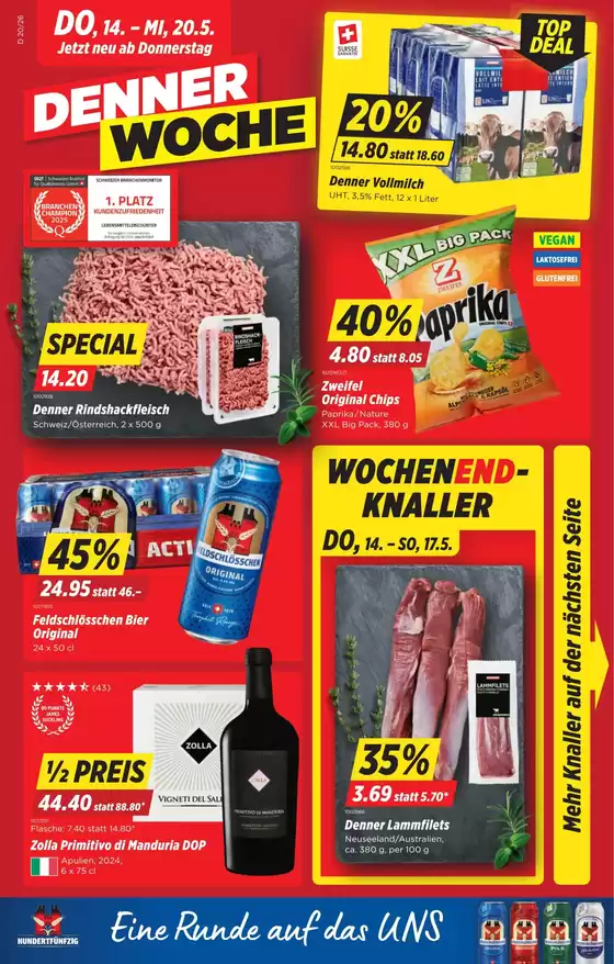 Denner Katalog in Oftringen | 2026-20-de | 2026-05-14T00:00:00.000Z - 2026-05-20T00:00:00.000Z