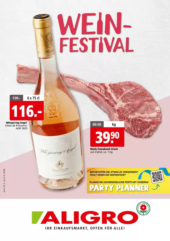 Aligro Katalog in Wettingen | Exklusivi Schnäppchen | 2026-05-26T00:00:00.000Z - 2026-06-06T00:00:00.000Z