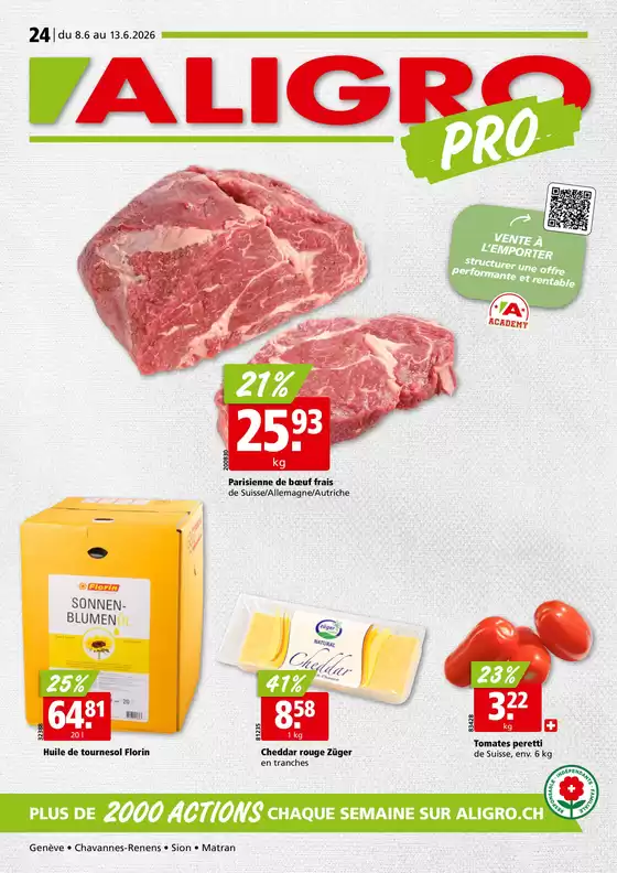 Aligro Katalog in Lausanne | Actions PRO #24 | 2026-06-08T00:00:00.000Z - 2026-06-13T00:00:00.000Z