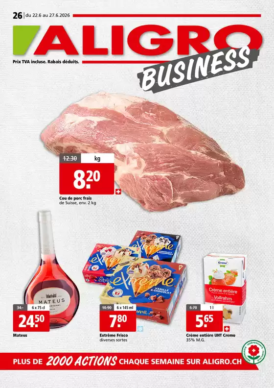 Aligro Katalog in Romanshorn | Actions BUSINESS #26 | 2026-06-22T00:00:00.000Z - 2026-06-27T00:00:00.000Z