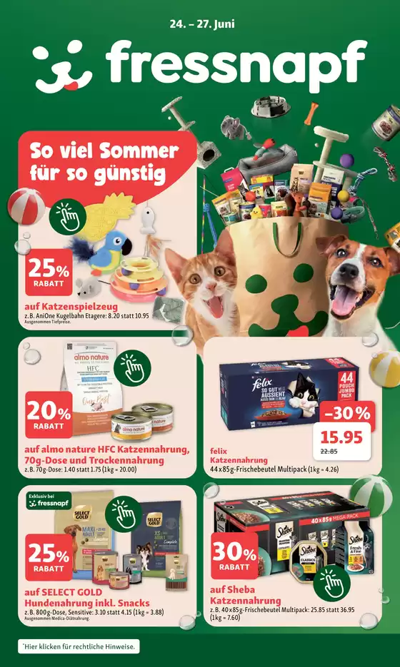 Fressnapf Katalog in Stans | Angebote aus unserer Werbung für dich - DE | 2026-06-24T00:00:00.000Z - 2026-06-27T00:00:00.000Z