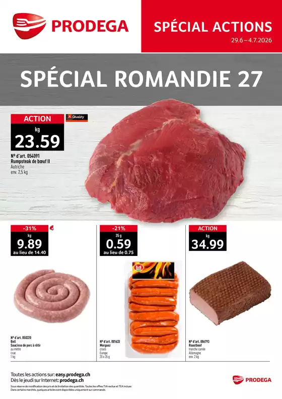 Prodega Katalog in Mendrisio | Kw27 agh special romandie f | 2026-06-29T00:00:00.000Z - 2026-07-04T00:00:00.000Z