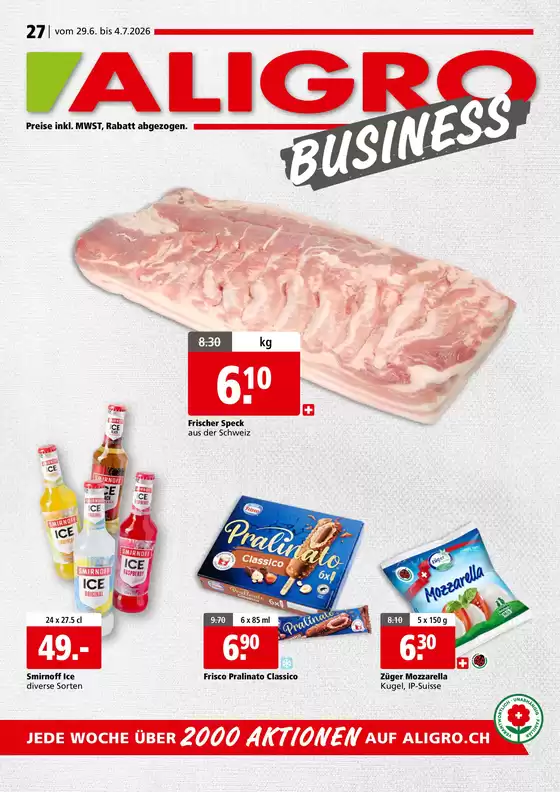Aligro Katalog in Le Locle | Groossi Uswahl a Ängbot | 2026-06-29T00:00:00.000Z - 2026-07-04T00:00:00.000Z