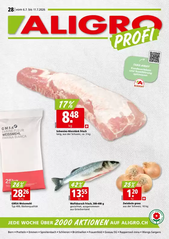 Aligro Katalog in Romanshorn | Tolles Ängbot für alli Chunde | 2026-07-06T00:00:00.000Z - 2026-07-11T00:00:00.000Z