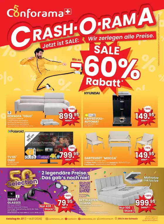 Conforama Katalog | Üsi beste Ängbot für Sie | 2026-07-01T00:00:00.000Z - 2026-07-14T00:00:00.000Z