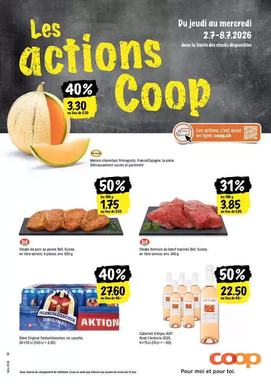 Coop Katalog in Lausanne | Coop reklamblad | 2026-07-02T00:00:00.000Z - 2026-07-08T00:00:00.000Z