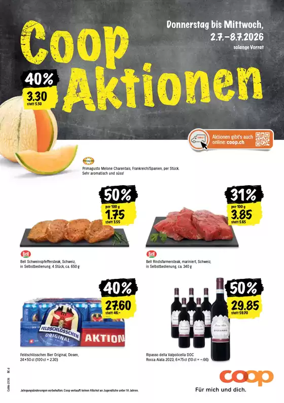 Coop Katalog in Lausanne | Sonderängbot für Sie | 2026-07-02T00:00:00.000Z - 2026-07-08T00:00:00.000Z