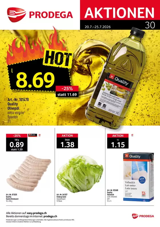 Prodega Katalog in Schwyz | Aktionen agh kw30 2026 d web 1 | 2026-07-20T00:00:00.000Z - 2026-07-25T00:00:00.000Z