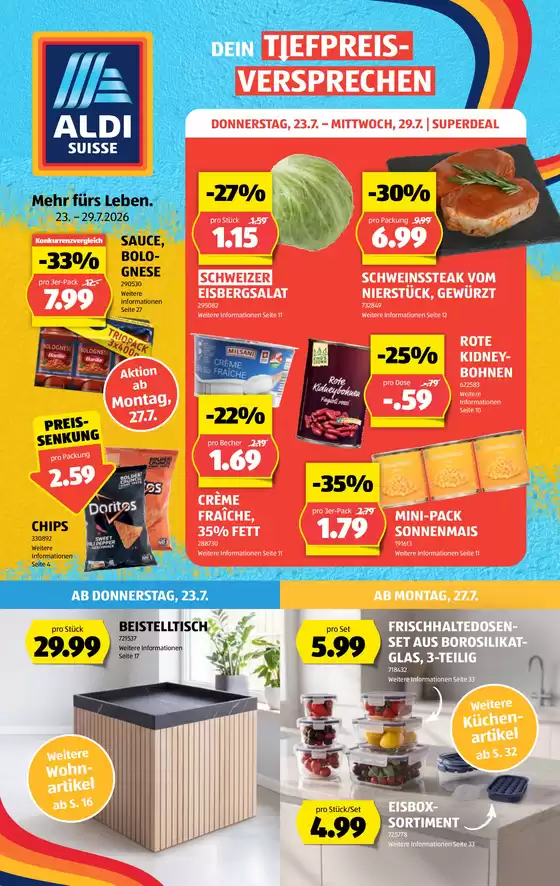 Aldi Katalog in Therwil | Attraktiivi Sonderängbot für alli | 2026-07-23T00:00:00.000Z - 2026-07-29T00:00:00.000Z