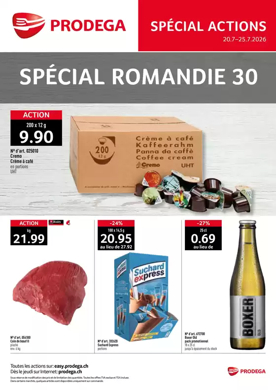 Prodega Katalog in Montreux | Kw30 special 4romandie 26 web | 2026-07-20T00:00:00.000Z - 2026-07-25T00:00:00.000Z