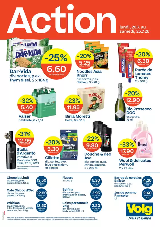 Volg Katalog | Aktuälli Sonderaktione | 2026-07-20T00:00:00.000Z - 2026-07-25T00:00:00.000Z