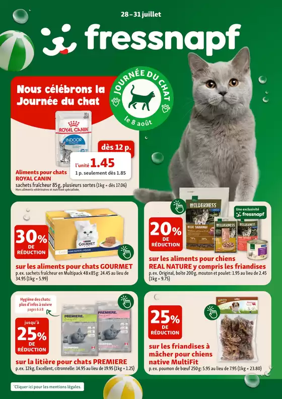 Fressnapf Katalog in Bern | Les offres de notre catalogue - FR | 2026-07-28T00:00:00.000Z - 2026-07-31T00:00:00.000Z