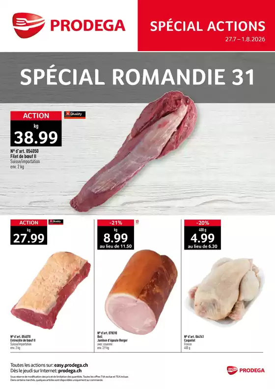 Prodega Katalog in Muttenz | Kw31 agh special romandie f | 2026-07-27T00:00:00.000Z - 2026-08-01T00:00:00.000Z