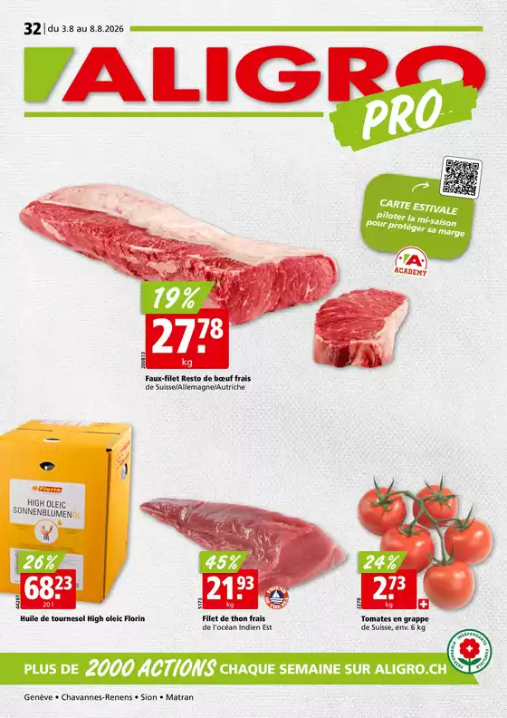 Aligro Katalog in Bern | Actions PRO #32 | 2026-08-03T00:00:00.000Z - 2026-08-08T00:00:00.000Z