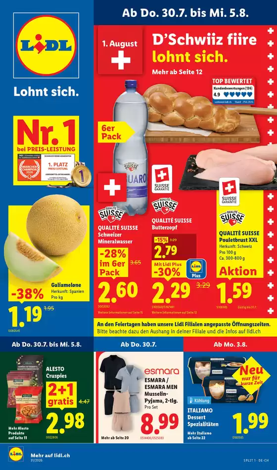 Lidl Katalog in Bern | 30.7. - 5.8. | 2026-07-30T00:00:00.000Z - 2026-08-05T00:00:00.000Z