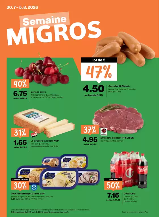 Migros Katalog in Uster | Migros reklamblad - FR | 2026-07-30T00:00:00.000Z - 2026-08-05T00:00:00.000Z