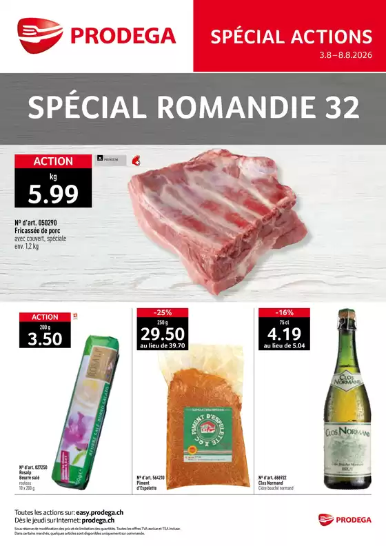 Prodega Katalog in Onex | Kw32 agh special romandie f | 2026-08-03T00:00:00.000Z - 2026-08-08T00:00:00.000Z
