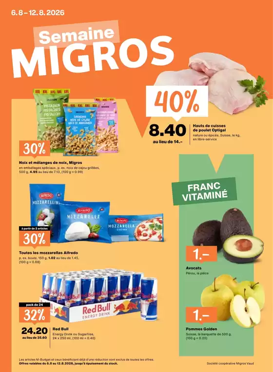 Migros Katalog in Mendrisio | Migros reklamblad - DE | 2026-08-06T00:00:00.000Z - 2026-08-12T00:00:00.000Z