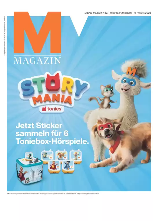 Migros Katalog | Migros reklamblad - DE Basel | 2026-08-05T00:00:00.000Z - 2026-08-19T00:00:00.000Z