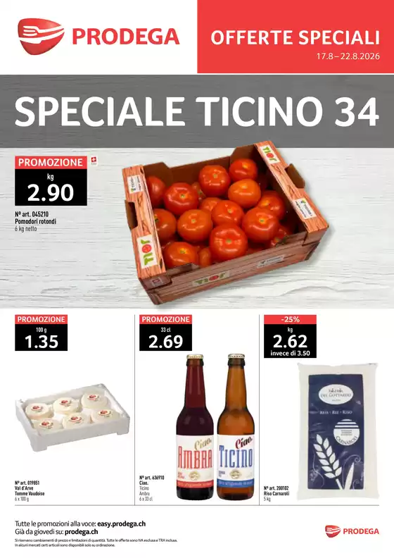 Prodega Katalog in Winterthur | Kw34 agh speciale ticino i | 2026-08-17T00:00:00.000Z - 2026-08-22T00:00:00.000Z