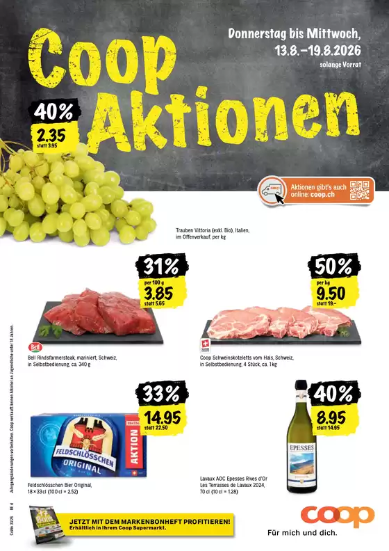 Coop Katalog in Winterthur | Tolles Ängbot für Schnäppchenjäger | 2026-08-13T00:00:00.000Z - 2026-08-19T00:00:00.000Z