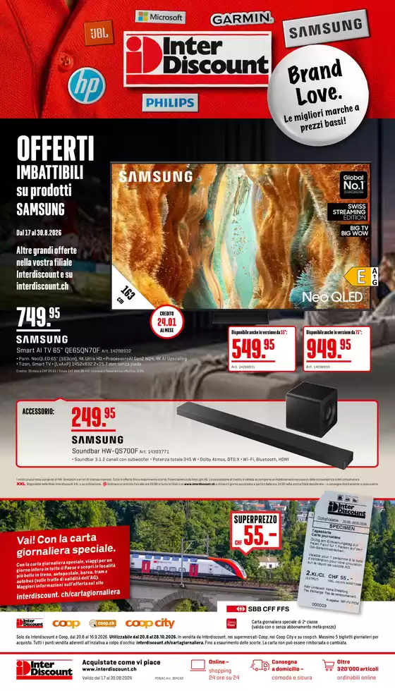 Interdiscount Katalog | Prospetto - IT | 2026-08-17T00:00:00.000Z - 2026-10-28T00:00:00.000Z