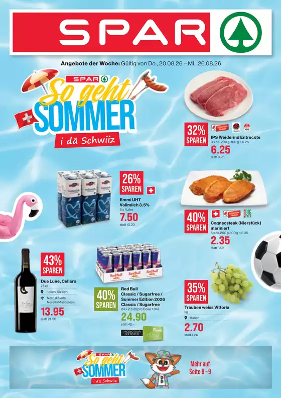SPAR Katalog | Rabatt und Aktione | 2026-08-20T00:00:00.000Z - 2026-08-26T00:00:00.000Z