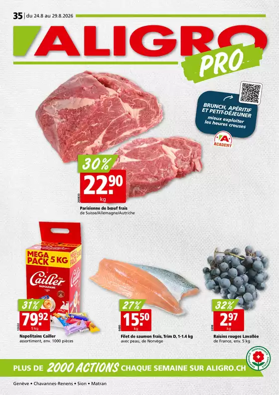 Aligro Katalog in Renens | Actions PRO #35 | 2026-08-24T00:00:00.000Z - 2026-08-29T00:00:00.000Z