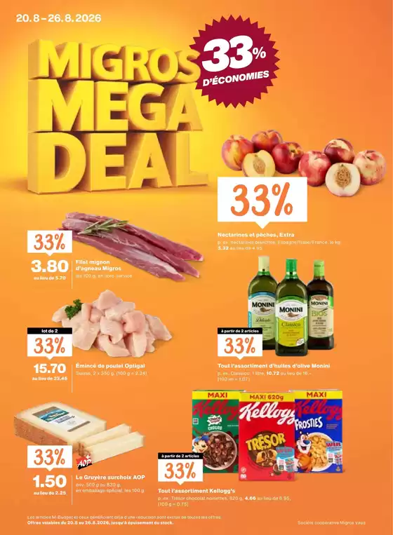Migros Katalog in Lavena Ponte Tresa | Migros reklamblad - DE | 2026-08-20T00:00:00.000Z - 2026-08-26T00:00:00.000Z