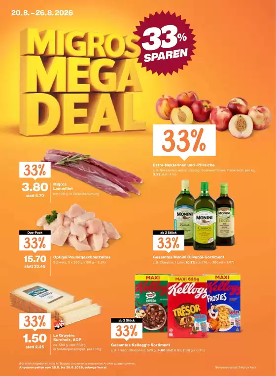 Migros Katalog in Worb | Migros reklamblad - DE | 2026-08-20T00:00:00.000Z - 2026-08-26T00:00:00.000Z