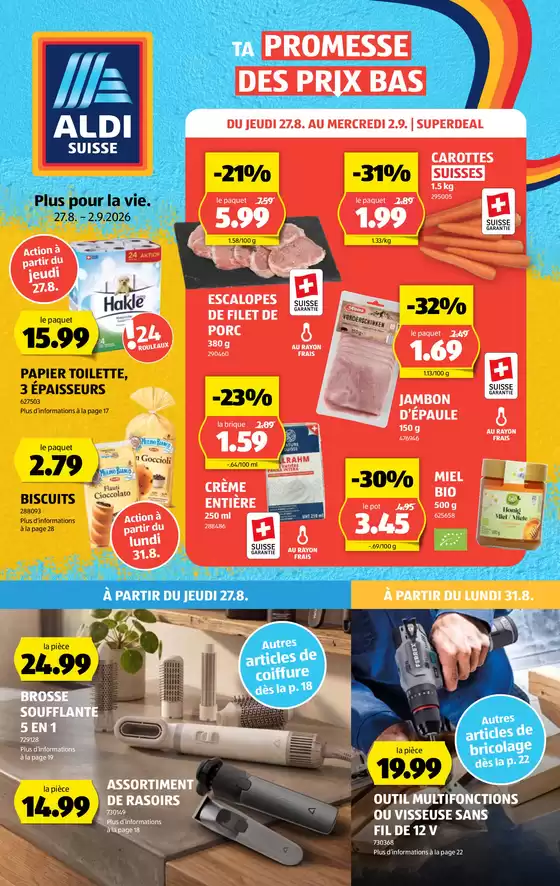 Aldi Katalog | Tolles Ängbot für alli Chunde | 2026-08-27T00:00:00.000Z - 2026-09-02T00:00:00.000Z