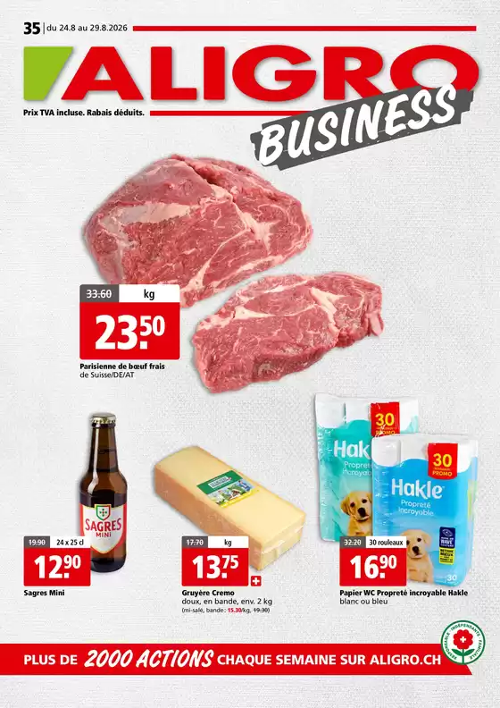 Aligro Katalog in Riehen | Actions BUSINESS #35 | 2026-08-24T00:00:00.000Z - 2026-08-29T00:00:00.000Z