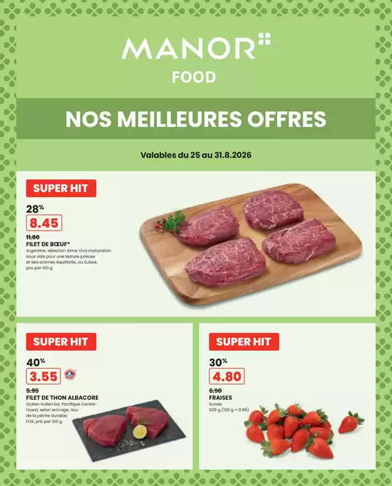 Manor Katalog in Vevey | Le catalogue actuel - FR | 2026-08-25T00:00:00.000Z - 2026-08-31T00:00:00.000Z