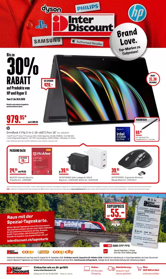 Interdiscount Katalog in Zollikofen | Prospekt - DE | 2026-08-17T00:00:00.000Z - 2026-10-28T00:00:00.000Z