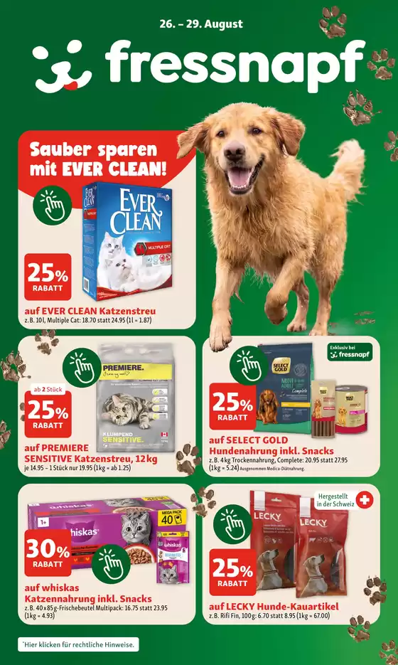 Fressnapf Katalog in Buchs | Angebote aus unserer Werbung für dich - DE | 2026-08-26T00:00:00.000Z - 2026-08-29T00:00:00.000Z