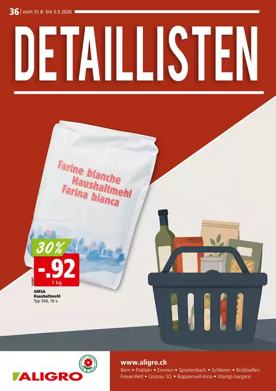 Aligro Katalog in Genève | Tolles Ängbot für alli Chunde | 2026-08-31T00:00:00.000Z - 2026-09-05T00:00:00.000Z
