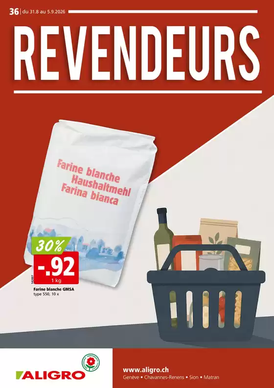 Aligro Katalog in Genève | Rabatt und Aktione | 2026-08-31T00:00:00.000Z - 2026-09-05T00:00:00.000Z